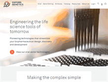 Tablet Screenshot of oxfordgenetics.com
